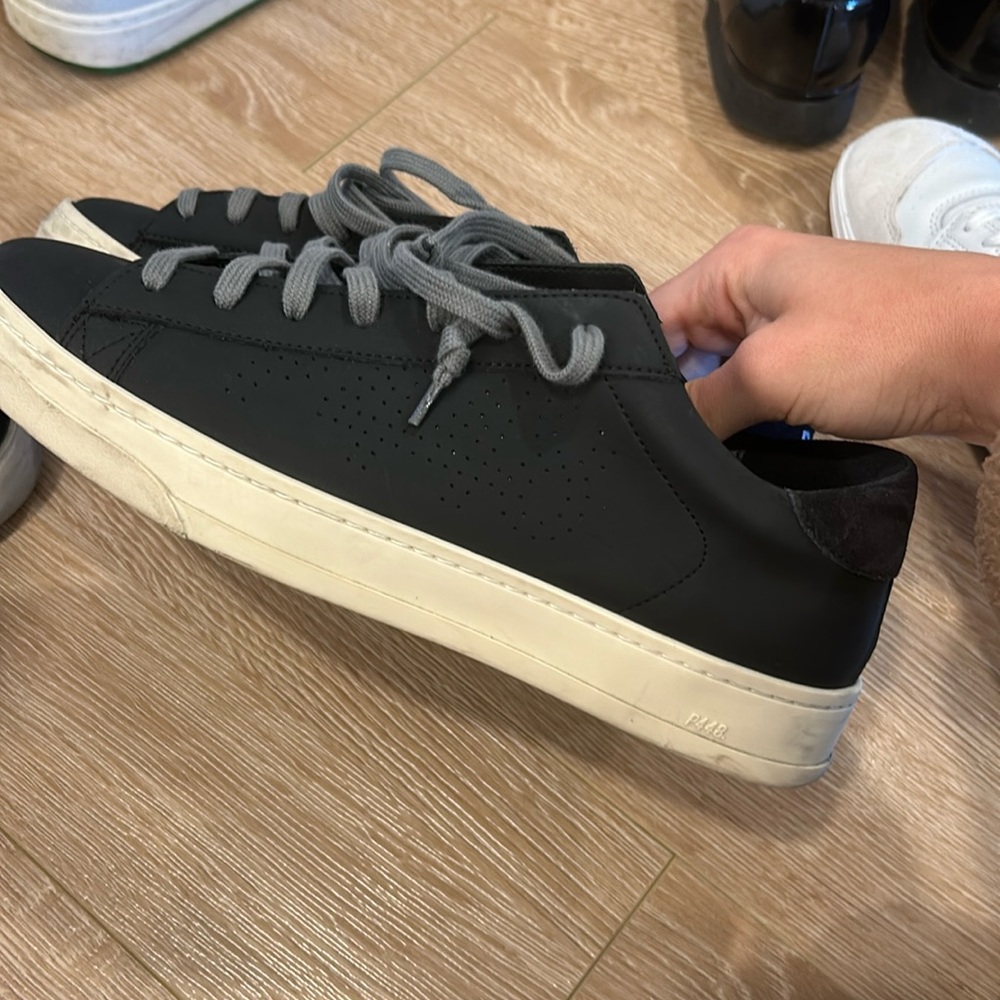 P448 black sneakers women's 12 men's 10.5